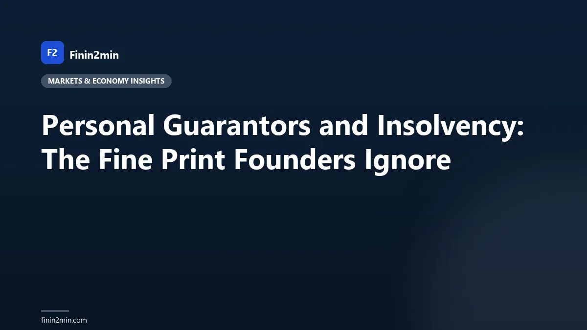 Personal Guarantors and Insolvency: The Fine Print Founders Ignore