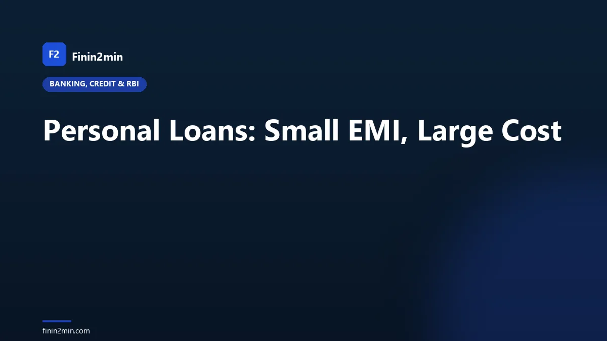 Personal Loans: Small EMI, Large Cost