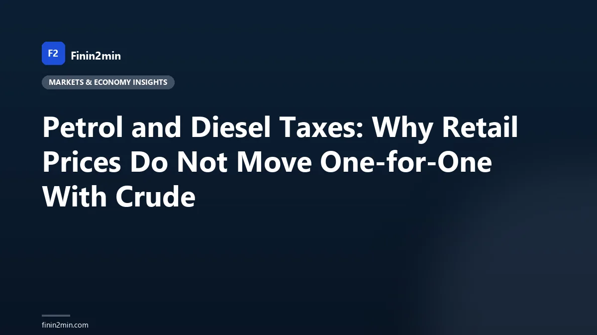 Petrol and Diesel Taxes: Why Retail Prices Do Not Move One-for-One With Crude