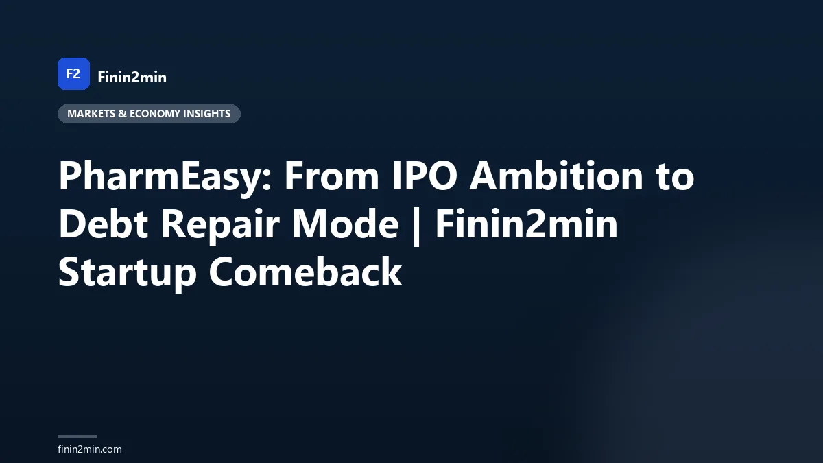 PharmEasy: From IPO Ambition to Debt Repair Mode | Finin2min Startup Comeback