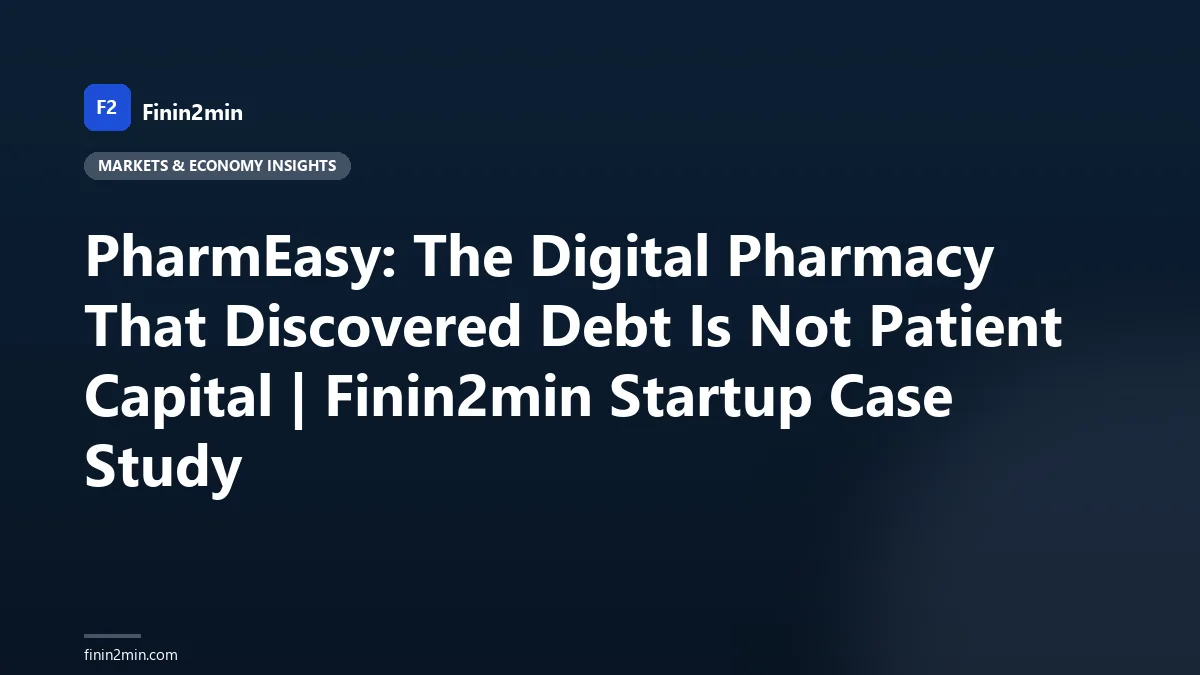 PharmEasy: The Digital Pharmacy That Discovered Debt Is Not Patient Capital | Finin2min Startup Case Study