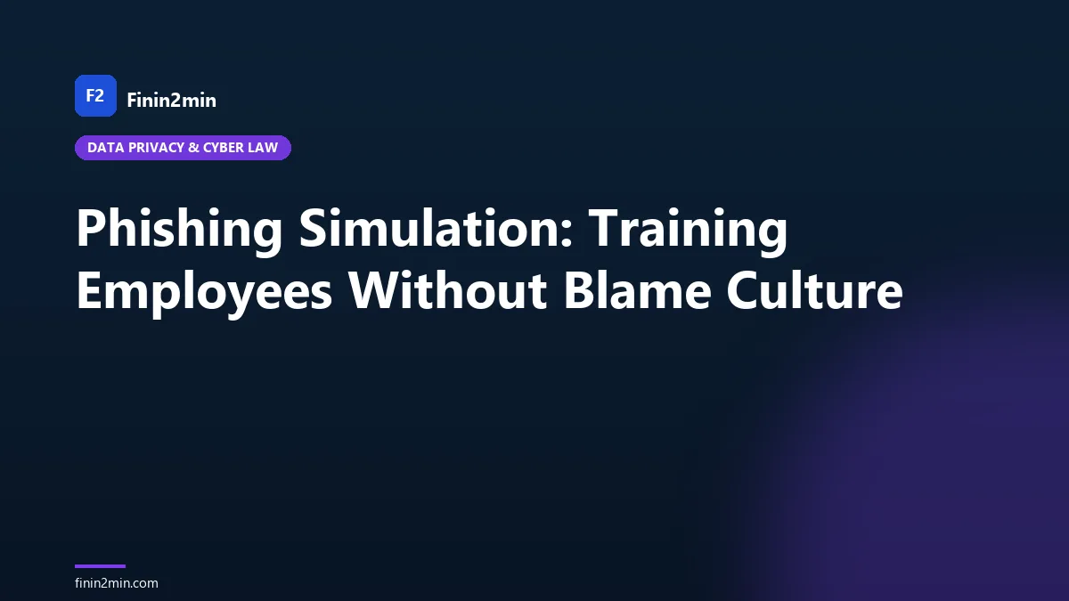 Phishing Simulation: Training Employees Without Blame Culture