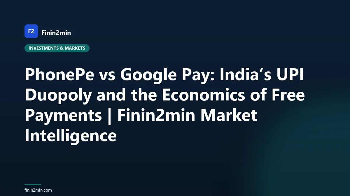 PhonePe vs Google Pay: India’s UPI Duopoly and the Economics of Free Payments | Finin2min Market Intelligence