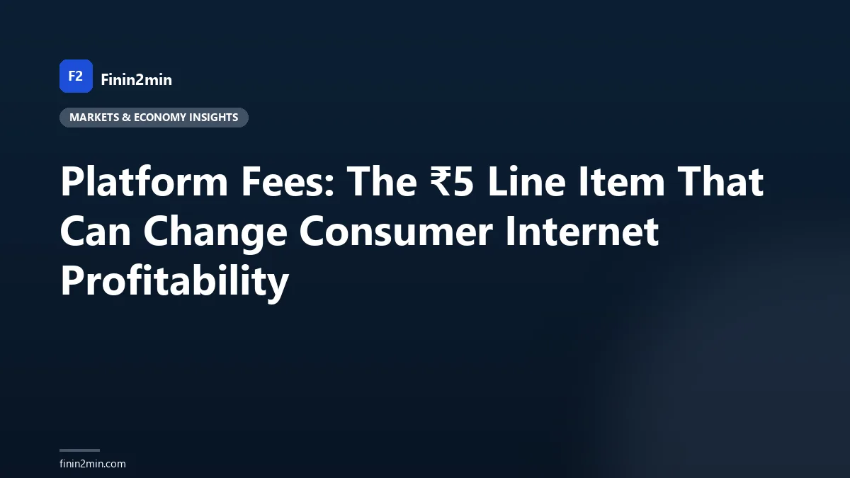 Platform Fees: The ₹5 Line Item That Can Change Consumer Internet Profitability