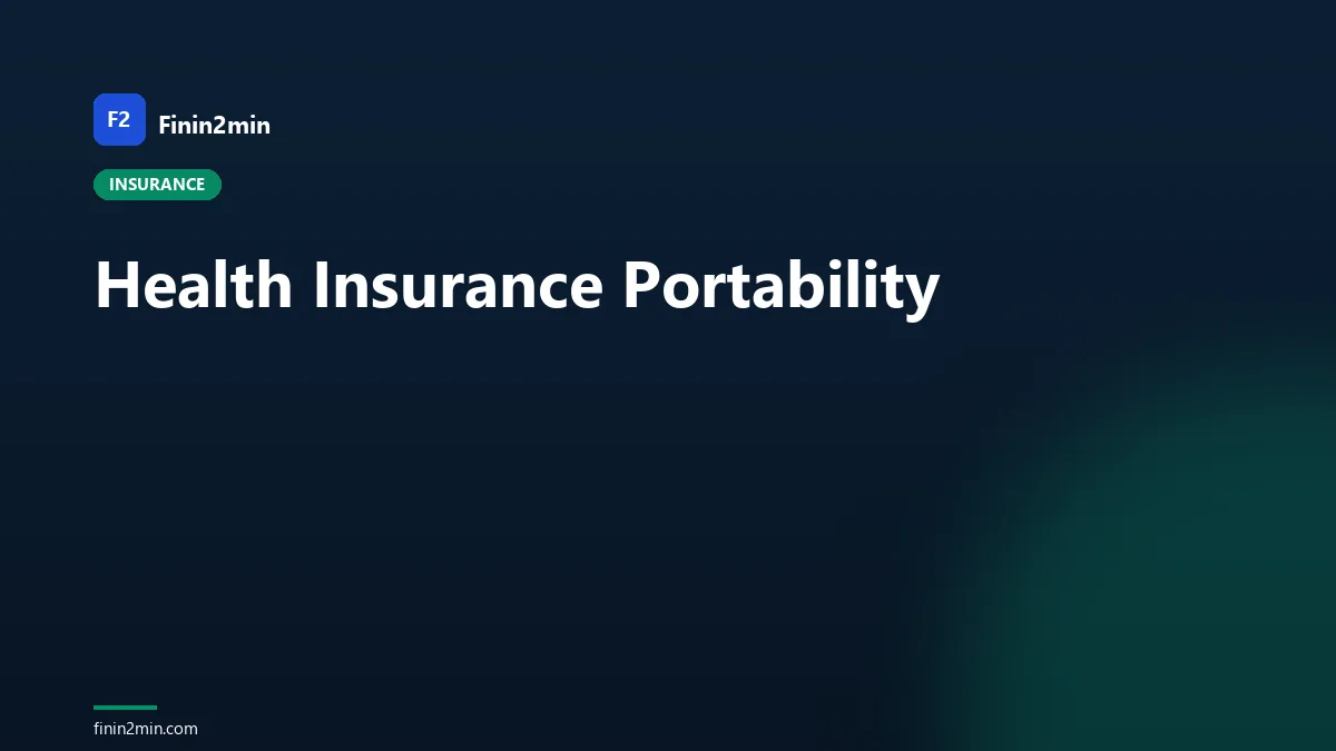 Health Insurance Portability