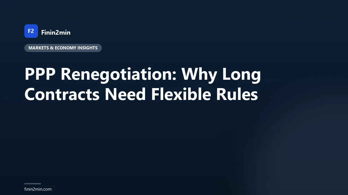 PPP Renegotiation: Why Long Contracts Need Flexible Rules