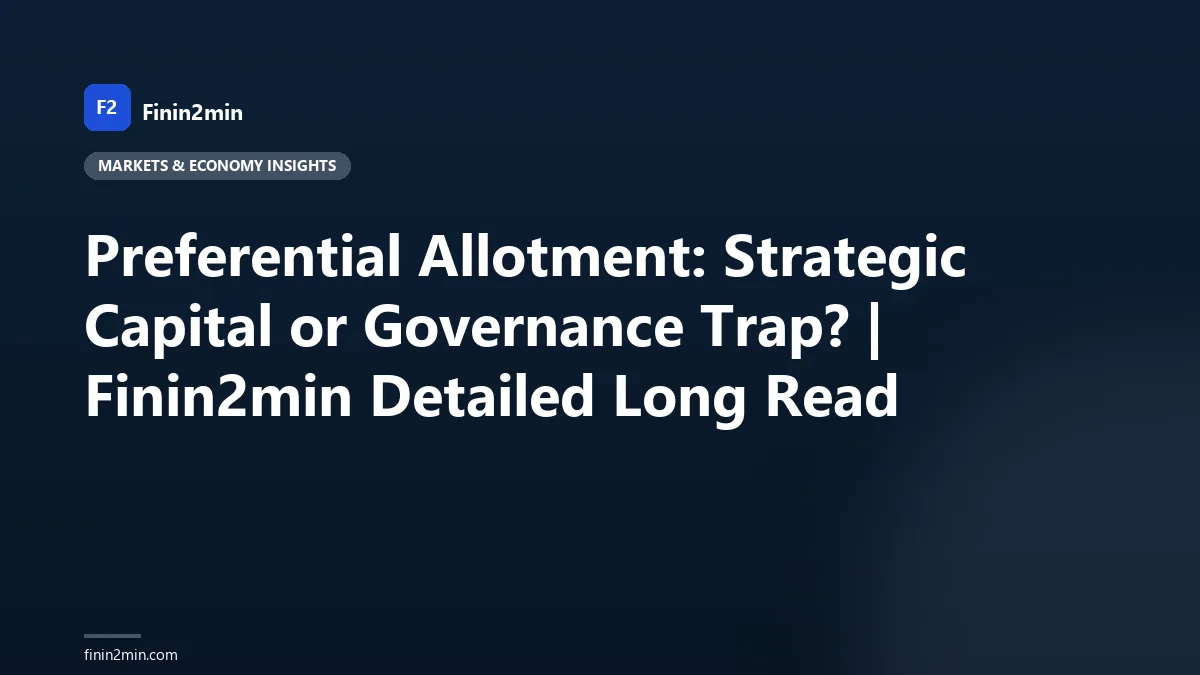 Preferential Allotment: Strategic Capital or Governance Trap? | Finin2min Detailed Long Read