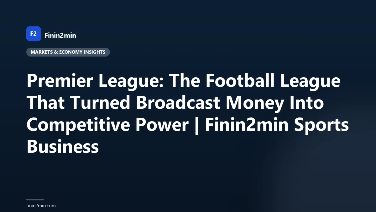 Premier League: The Football League That Turned Broadcast Money Into Competitive Power | Finin2min Sports Business