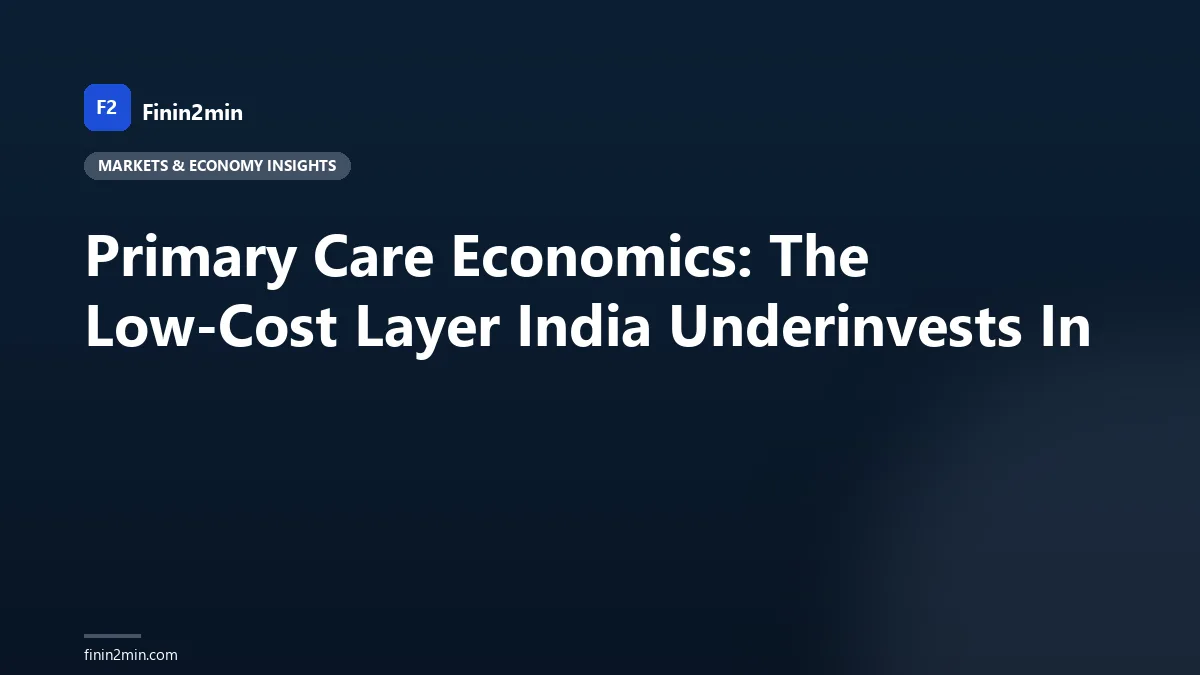 Primary Care Economics: The Low-Cost Layer India Underinvests In