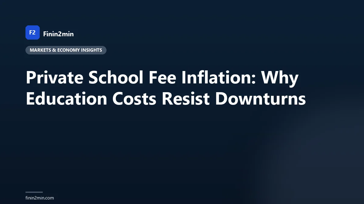 Private School Fee Inflation: Why Education Costs Resist Downturns