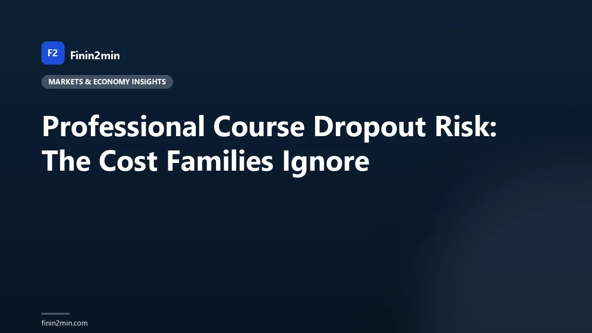 Professional Course Dropout Risk: The Cost Families Ignore