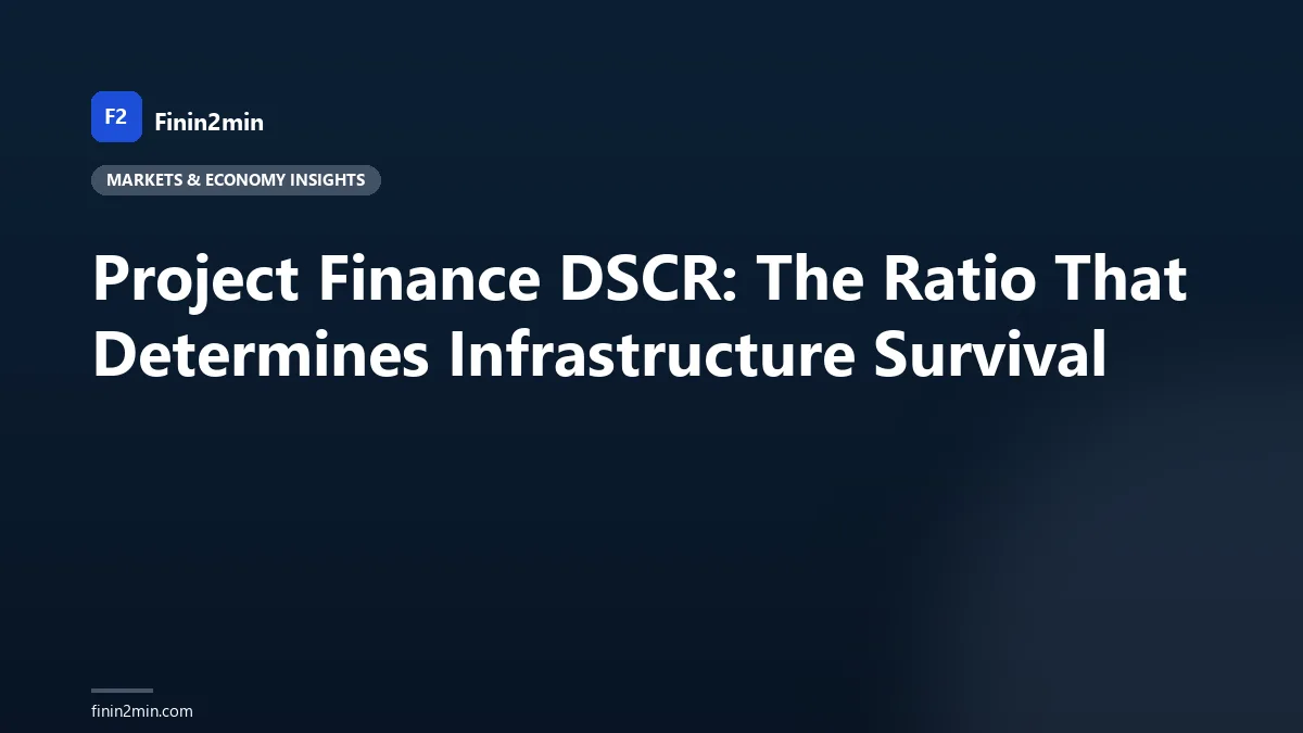 Project Finance DSCR: The Ratio That Determines Infrastructure Survival