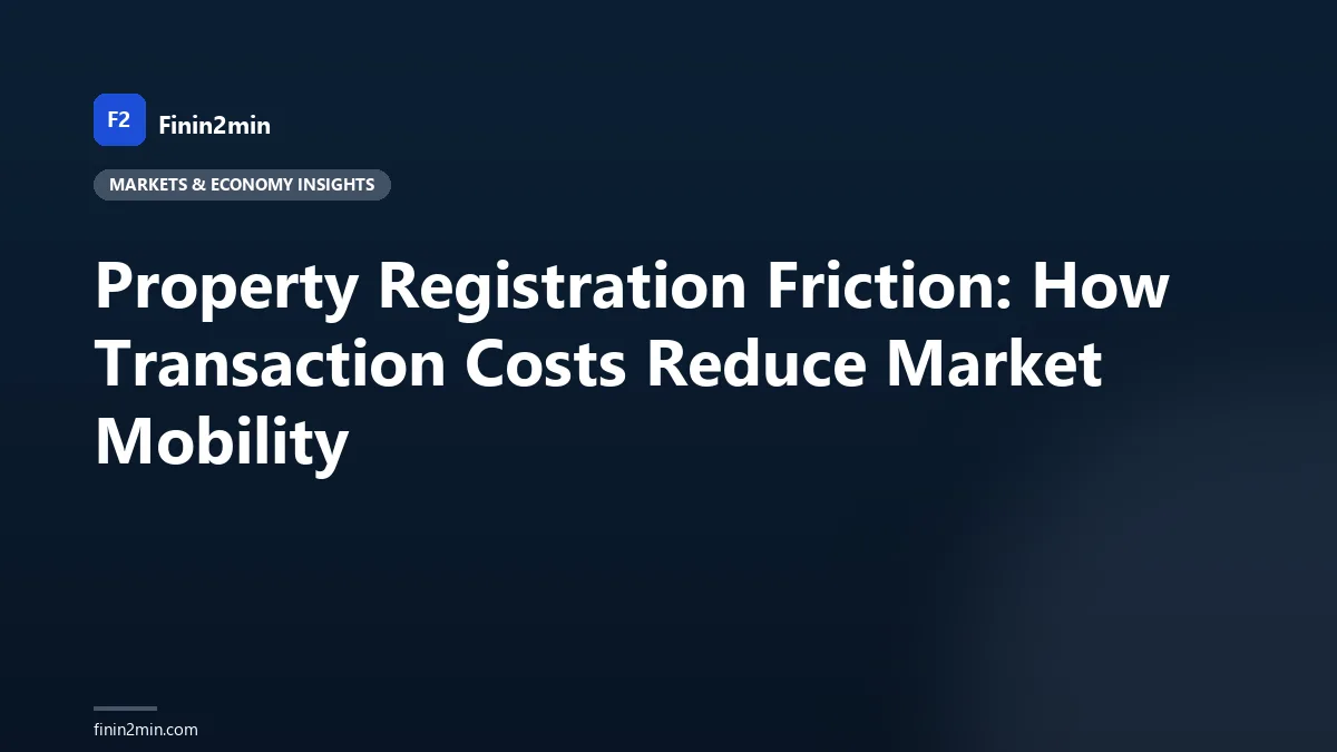 Property Registration Friction: How Transaction Costs Reduce Market Mobility