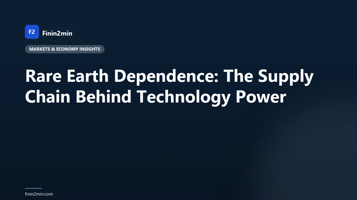 Rare Earth Dependence: The Supply Chain Behind Technology Power