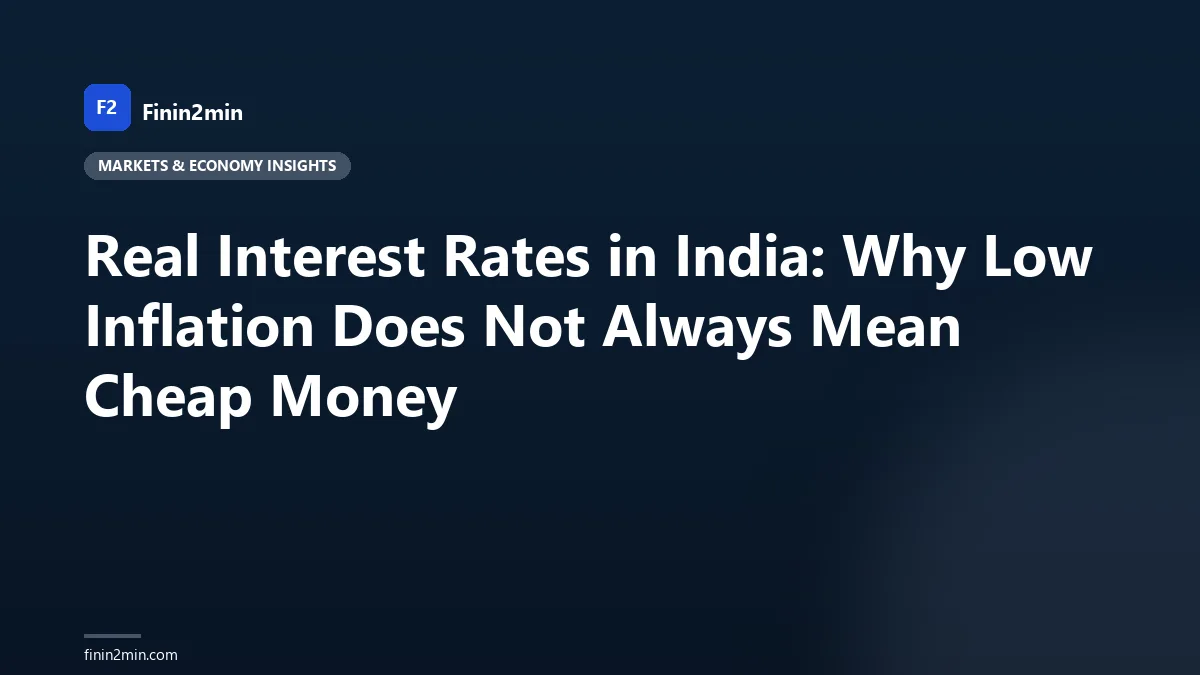 Real Interest Rates in India: Why Low Inflation Does Not Always Mean Cheap Money