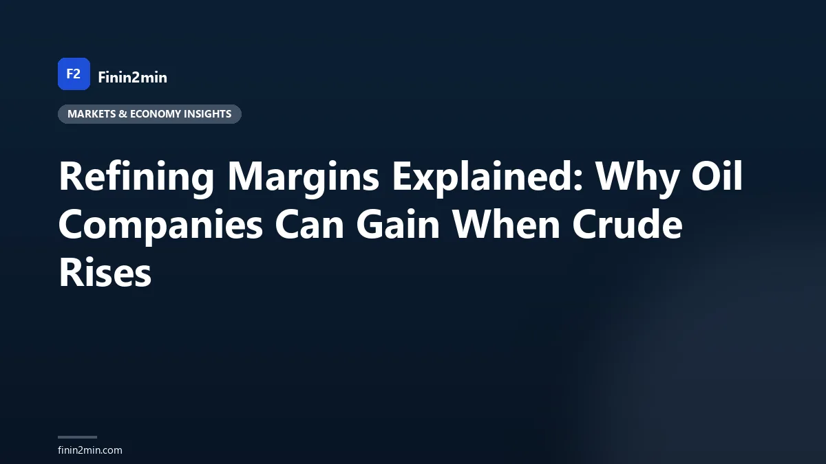 Refining Margins Explained: Why Oil Companies Can Gain When Crude Rises