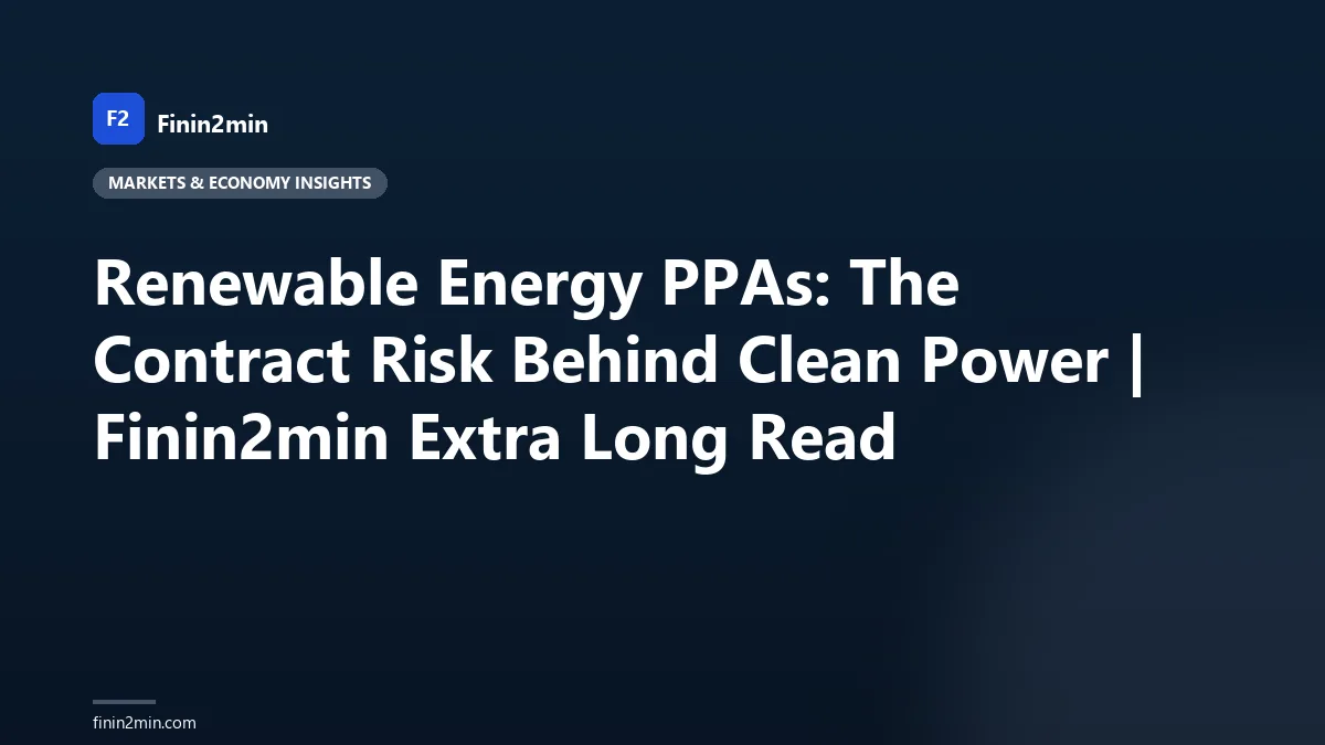 Renewable Energy PPAs: The Contract Risk Behind Clean Power | Finin2min Extra Long Read