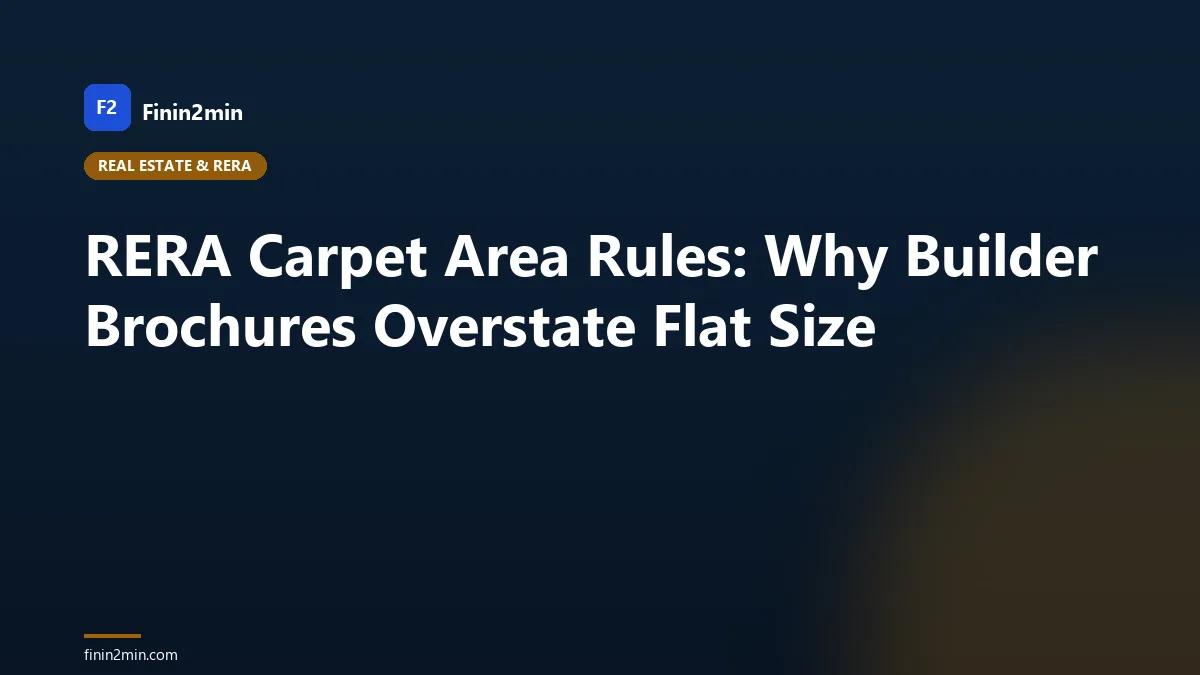 RERA Carpet Area Rules: Why Builder Brochures Overstate Flat Size