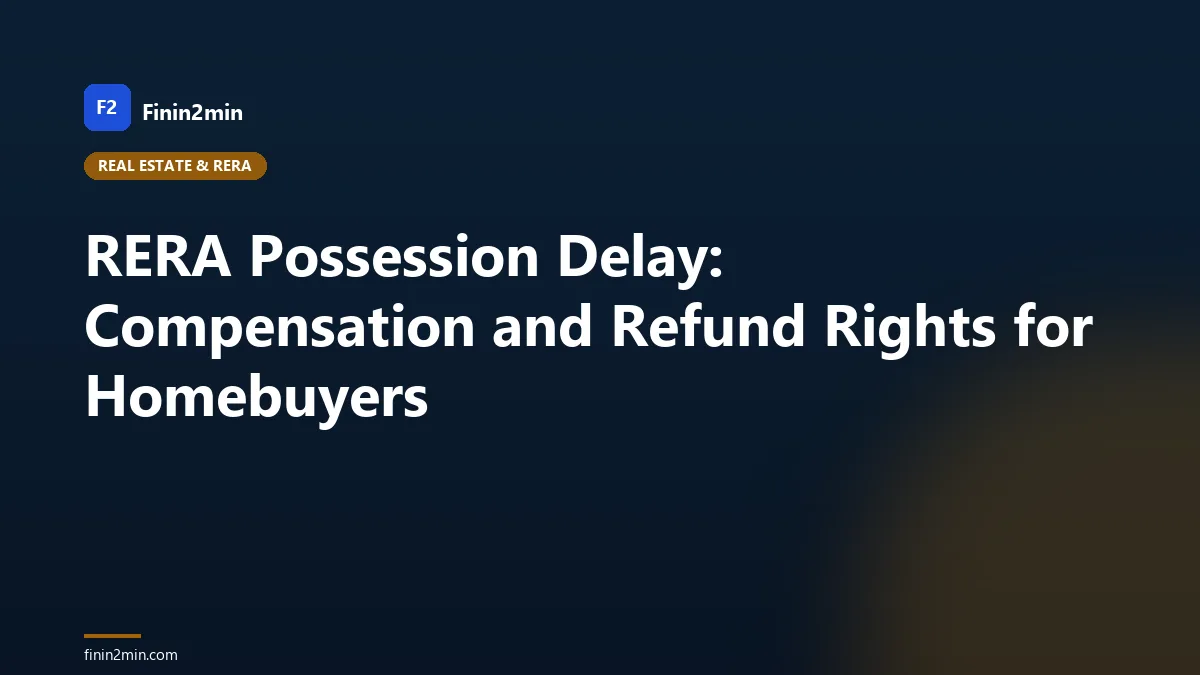 RERA Possession Delay: Compensation and Refund Rights for Homebuyers