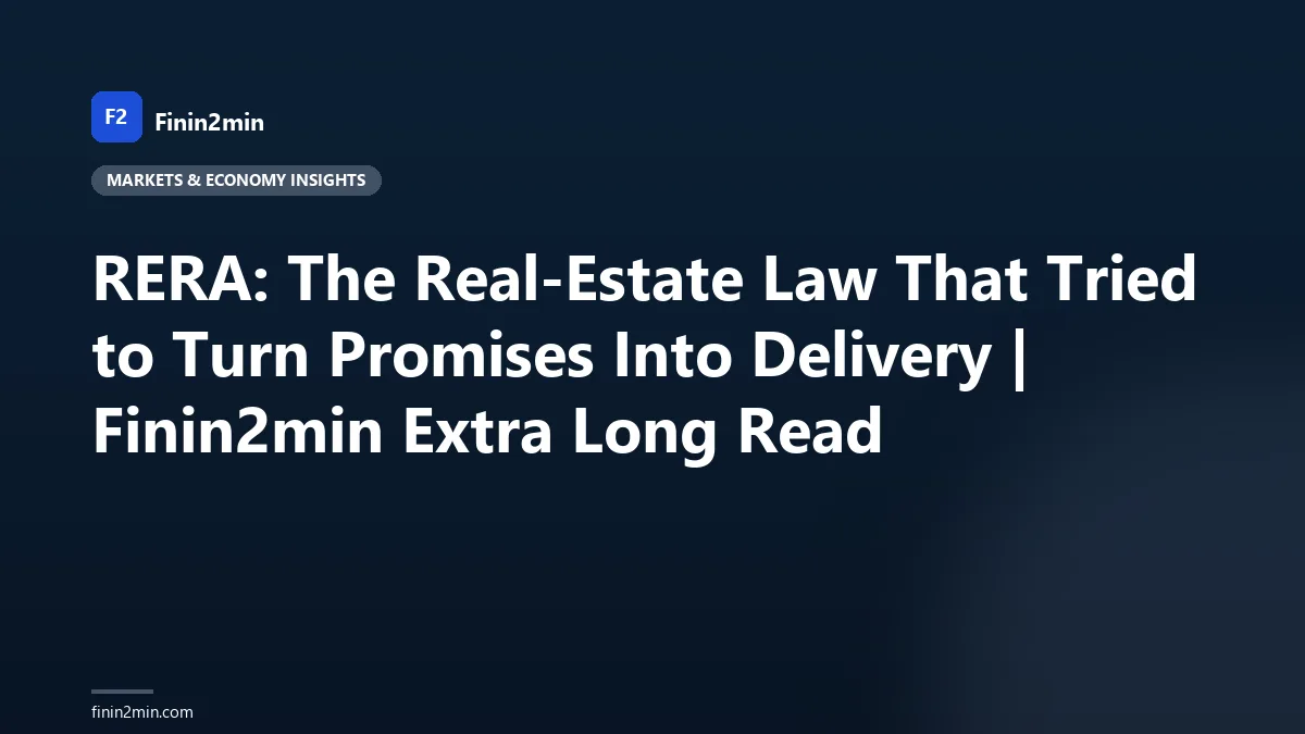 RERA: The Real-Estate Law That Tried to Turn Promises Into Delivery | Finin2min Extra Long Read