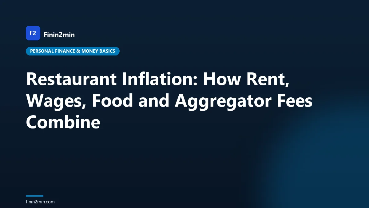 Restaurant Inflation: How Rent, Wages, Food and Aggregator Fees Combine
