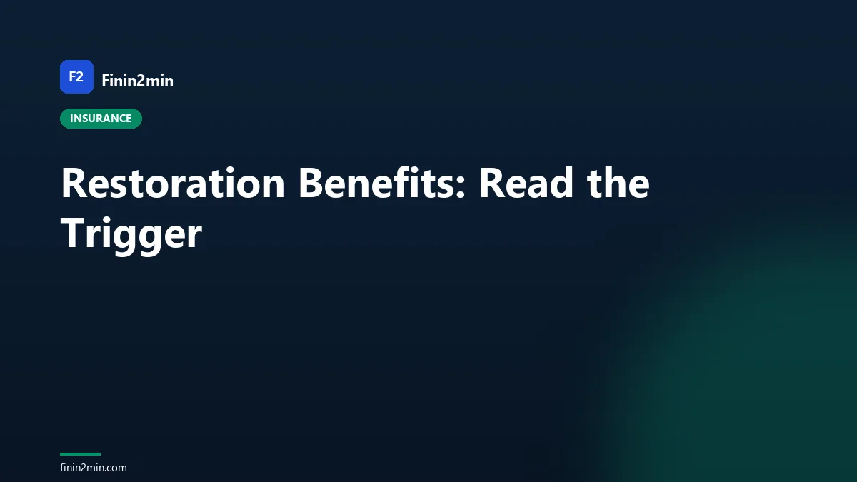 Restoration Benefits: Read the Trigger