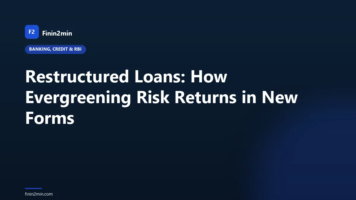 Restructured Loans: How Evergreening Risk Returns in New Forms