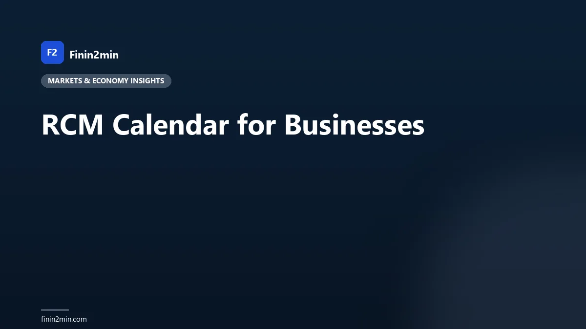 RCM Calendar for Businesses