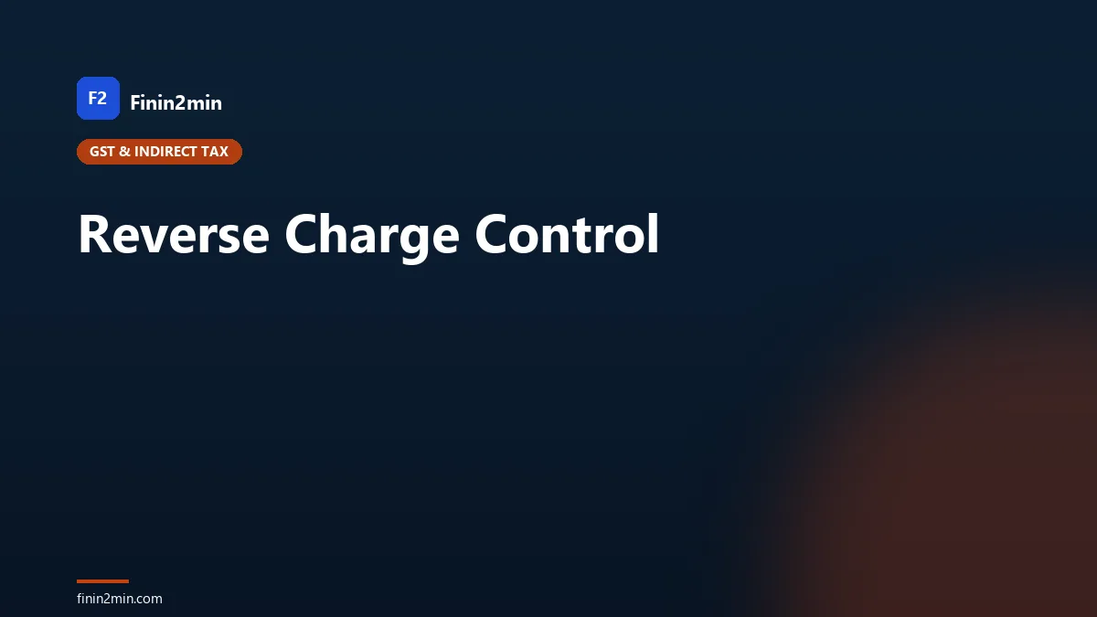 Reverse Charge Control