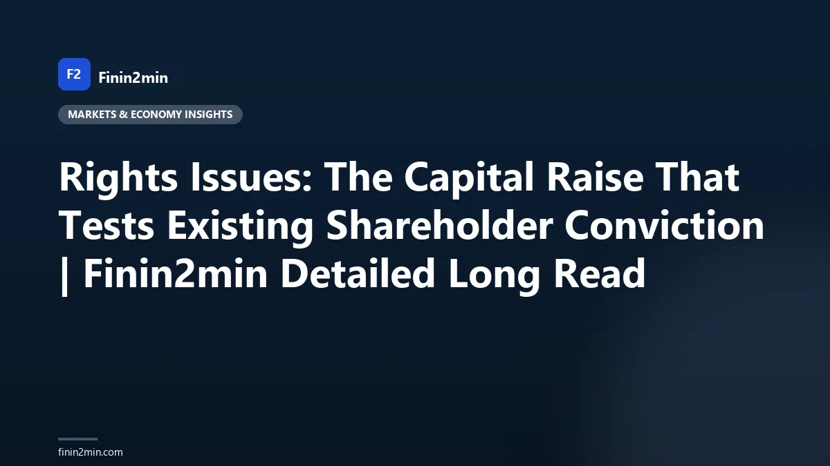 Rights Issues: The Capital Raise That Tests Existing Shareholder Conviction | Finin2min Detailed Long Read