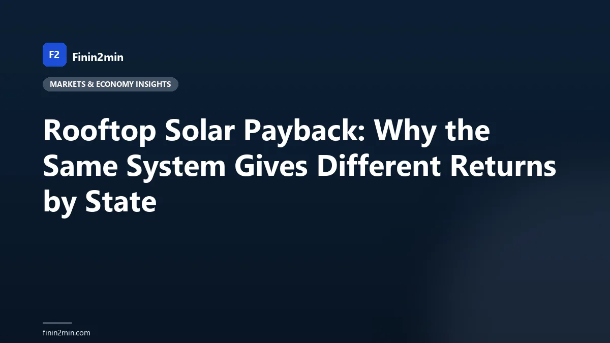 Rooftop Solar Payback: Why the Same System Gives Different Returns by State