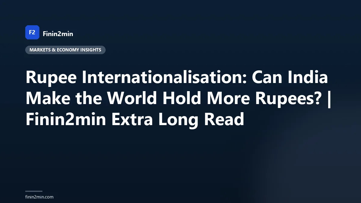 Rupee Internationalisation: Can India Make the World Hold More Rupees? | Finin2min Extra Long Read
