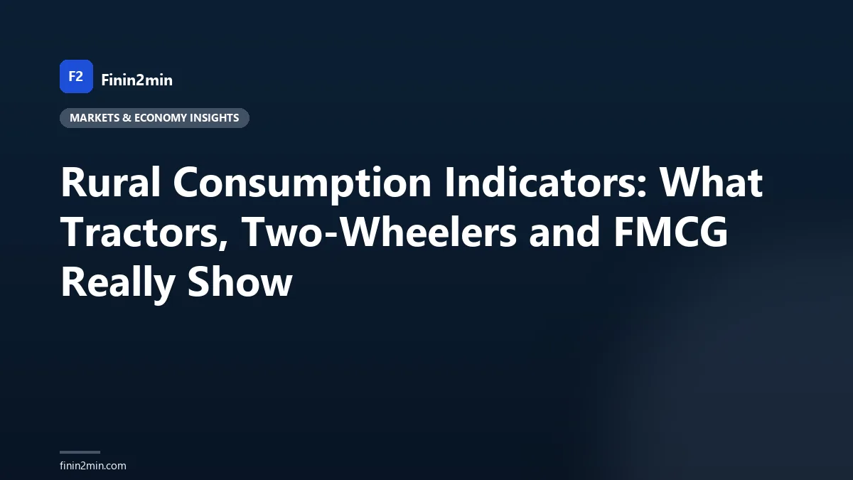 Rural Consumption Indicators: What Tractors, Two-Wheelers and FMCG Really Show