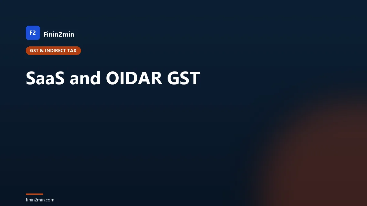 SaaS and OIDAR GST