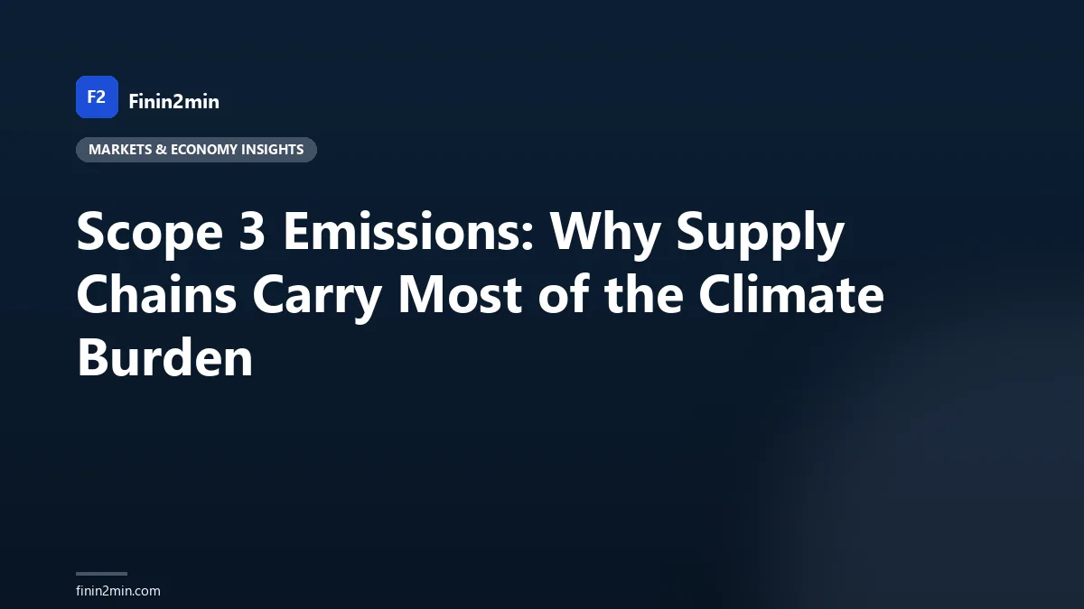 Scope 3 Emissions: Why Supply Chains Carry Most of the Climate Burden