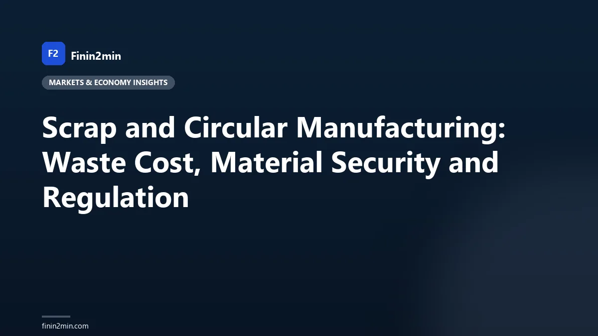 Scrap and Circular Manufacturing: Waste Cost, Material Security and Regulation