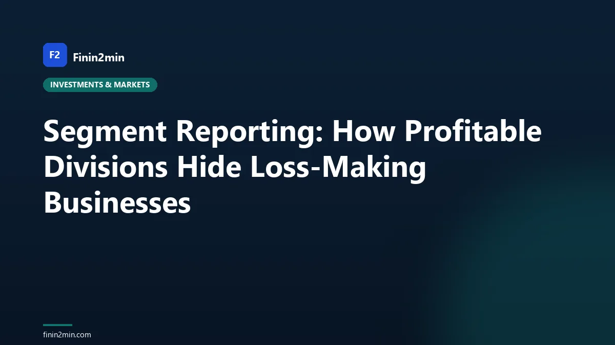 Segment Reporting: How Profitable Divisions Hide Loss-Making Businesses