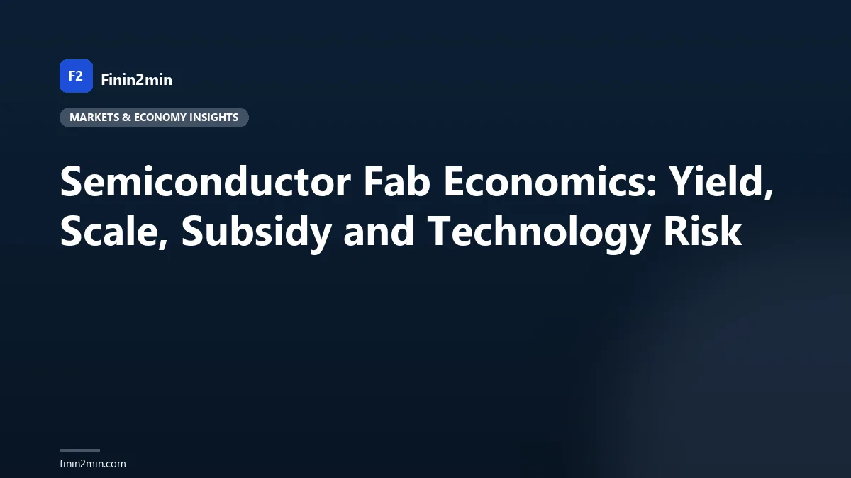 Semiconductor Fab Economics: Yield, Scale, Subsidy and Technology Risk