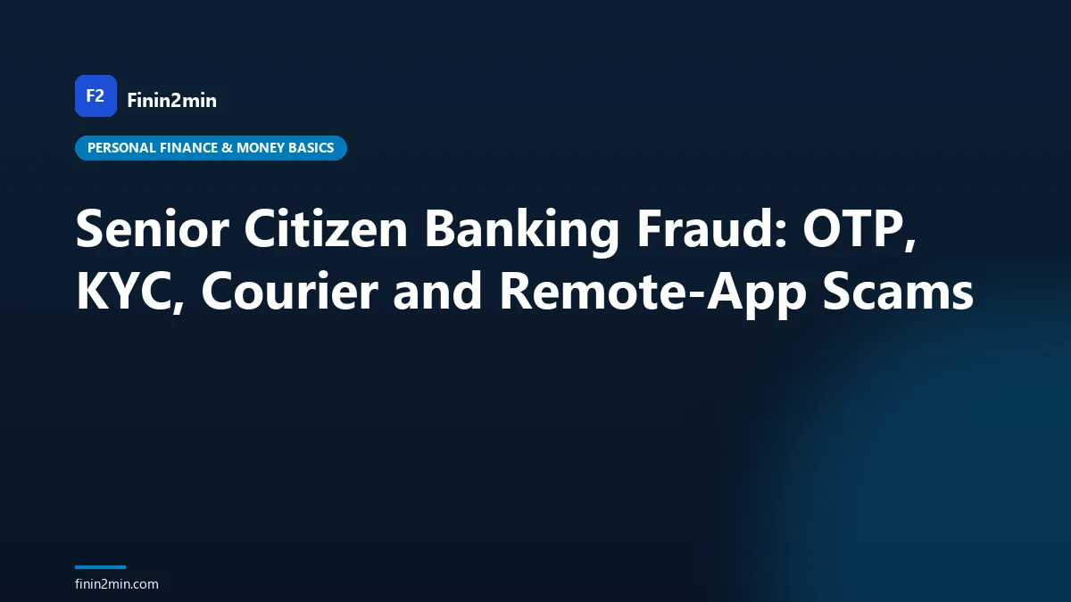 Senior Citizen Banking Fraud: OTP, KYC, Courier and Remote-App Scams