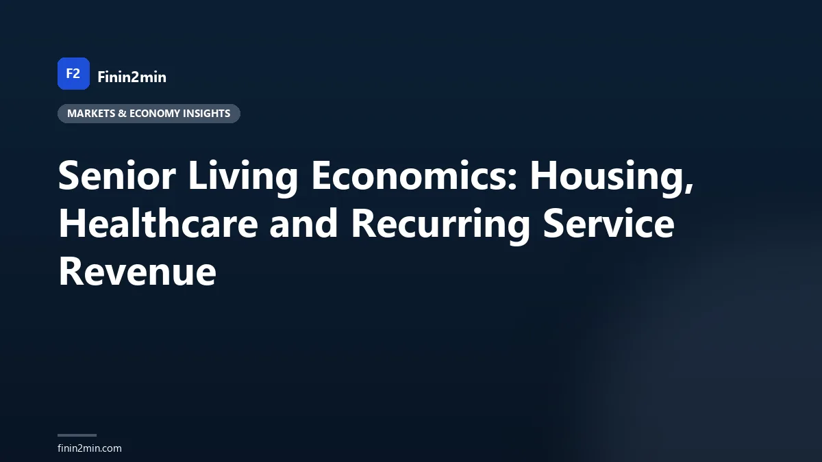 Senior Living Economics: Housing, Healthcare and Recurring Service Revenue