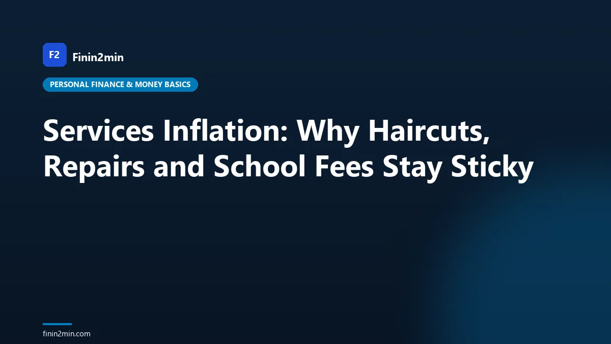 Services Inflation: Why Haircuts, Repairs and School Fees Stay Sticky