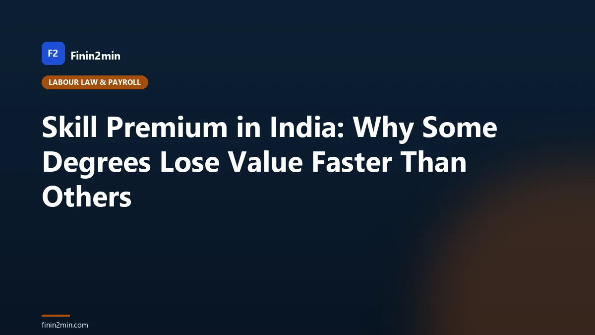 Skill Premium in India: Why Some Degrees Lose Value Faster Than Others