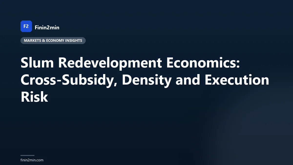 Slum Redevelopment Economics: Cross-Subsidy, Density and Execution Risk