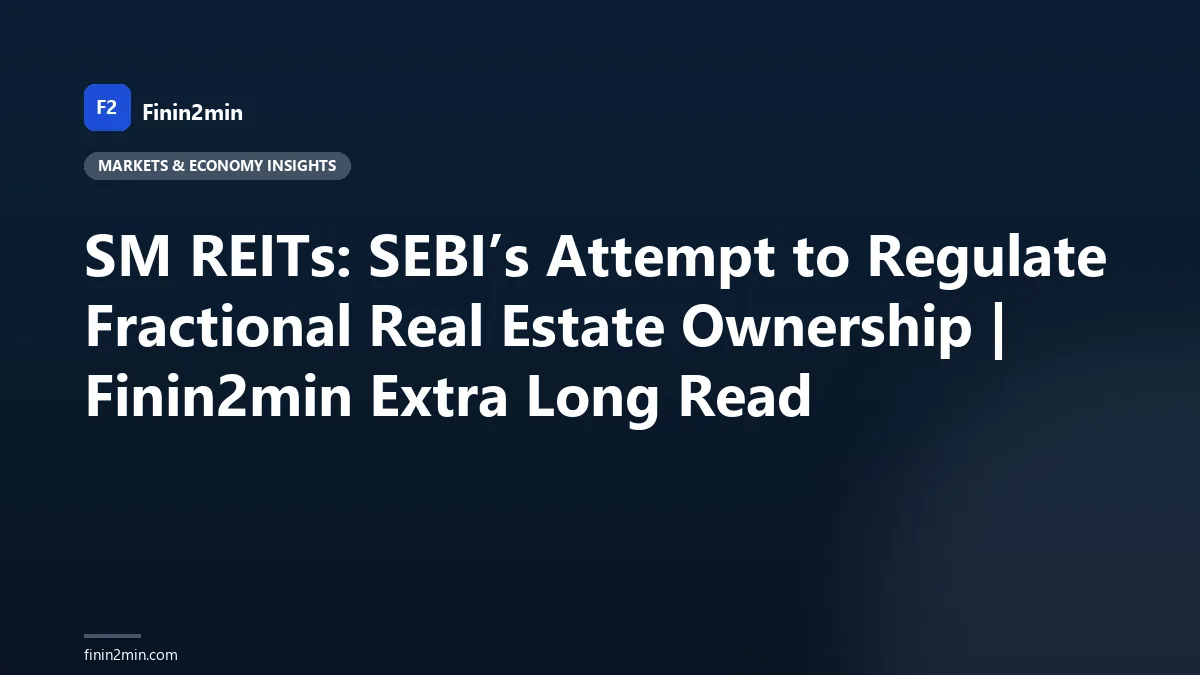 SM REITs: SEBI’s Attempt to Regulate Fractional Real Estate Ownership | Finin2min Extra Long Read