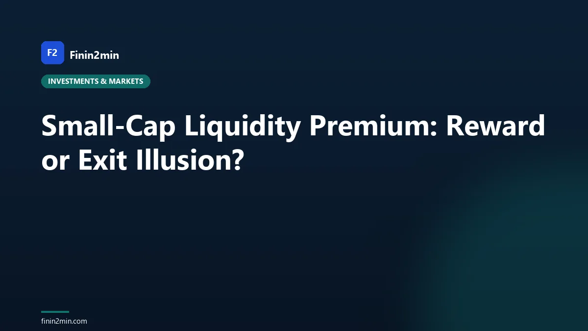 Small-Cap Liquidity Premium: Reward or Exit Illusion?