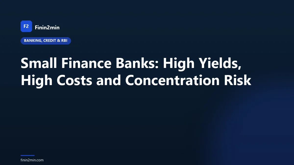 Small Finance Banks: High Yields, High Costs and Concentration Risk