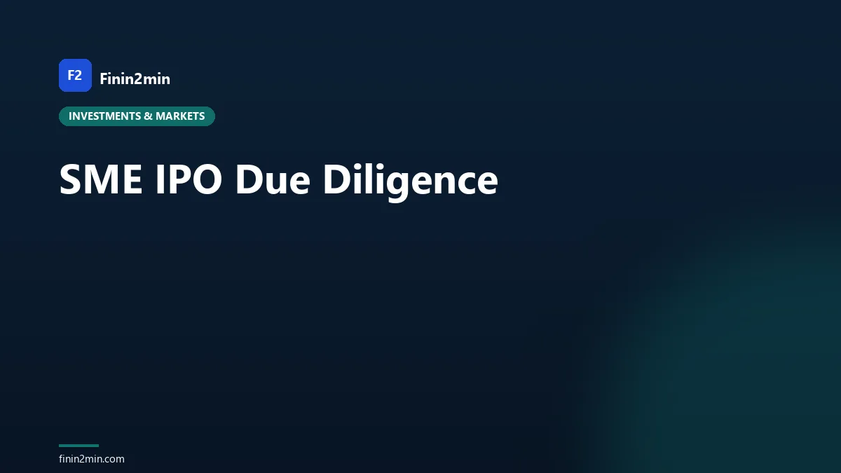 SME IPO Due Diligence