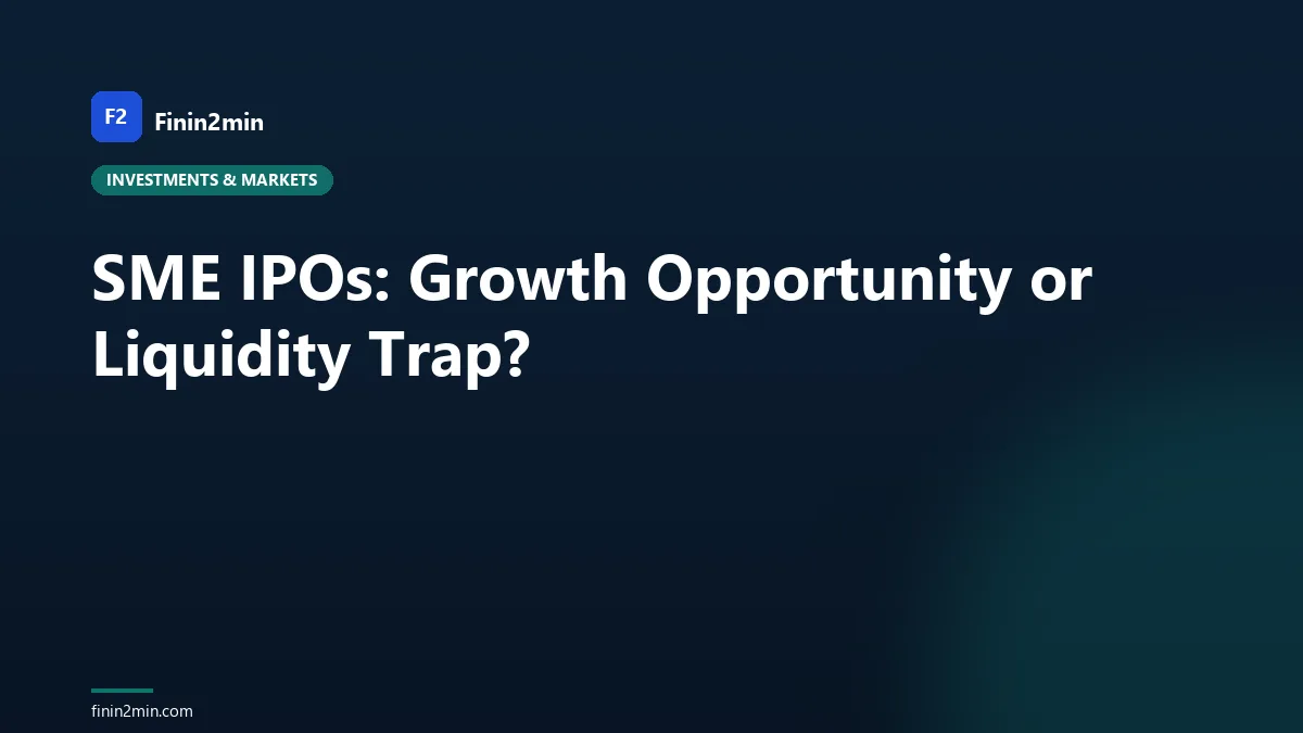 SME IPOs: Growth Opportunity or Liquidity Trap?