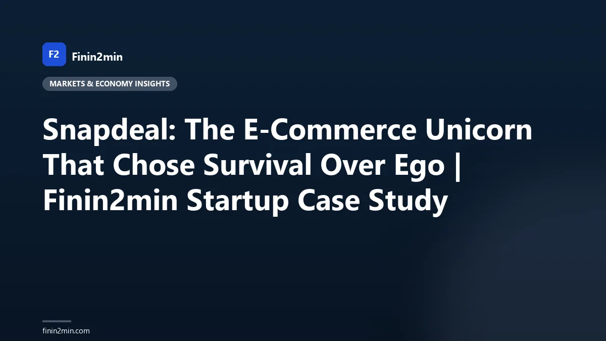 Snapdeal: The E-Commerce Unicorn That Chose Survival Over Ego | Finin2min Startup Case Study
