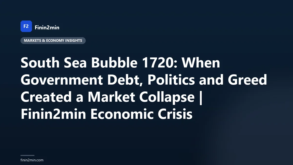 South Sea Bubble 1720: When Government Debt, Politics and Greed Created a Market Collapse | Finin2min Economic Crisis